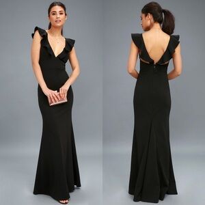Lulus Perfect Opportunity Black Maxi Dress in Black, Size XL NEW w/Tag